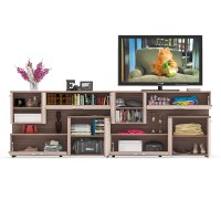 Две тумбы ТВ С-МД-С1-1400, цвет ясень шимо светлый/ясень шимо тёмный, ШхГхВ 280х30х93 см., НЕ универсальная сборка