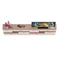 Две тумбы ТВ С-МД-С1-1400, цвет ясень шимо светлый/ясень шимо тёмный, ШхГхВ 280х30х93 см., НЕ универсальная сборка