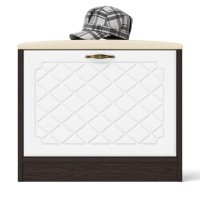 Прихожая П-6 Тумба, цвет венге/фасады МДФ белое дерево фрезеровка ромб, ШхГхВ 60х35х50 см.