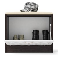 Прихожая П-6 Тумба, цвет венге/фасады МДФ белое дерево фрезеровка ромб, ШхГхВ 60х35х50 см.