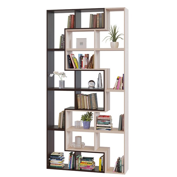 СНЯТО Стеллаж Сокол СПК-98, цвет венге/белёный дуб, ШхГхВ 120х30х240 см. или 180х30х180 см.