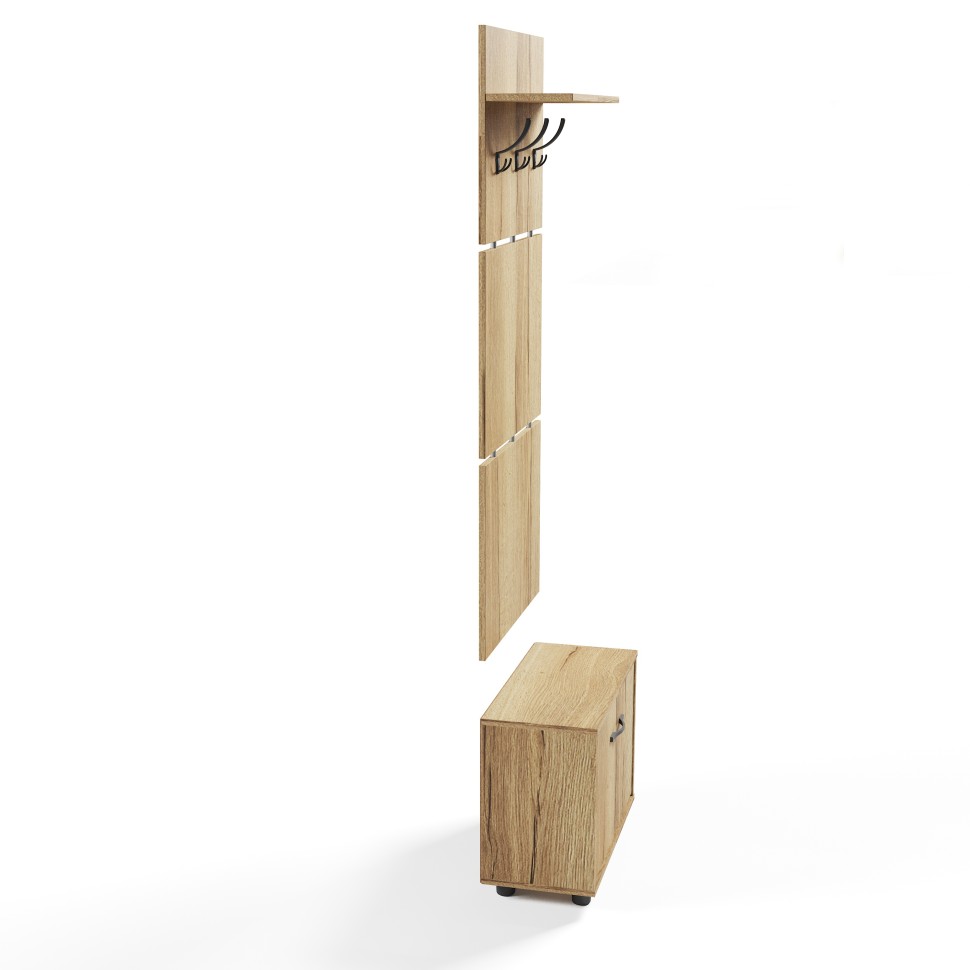 СНЯТО Прихожая Сокол ВШ-5.1+ТП-1, цвет дуб делано, ШхГхВ 60х29х209 см.