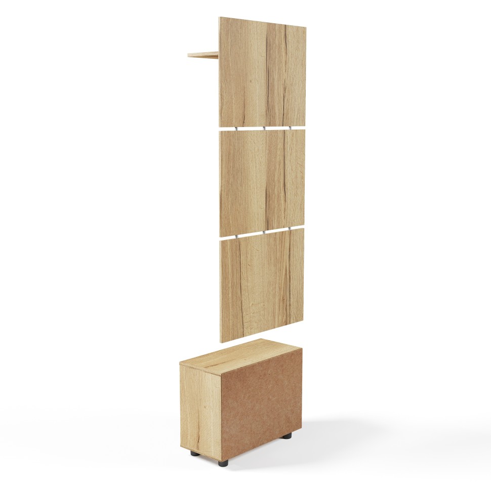 СНЯТО Прихожая Сокол ВШ-5.1+ТП-1, цвет дуб делано, ШхГхВ 60х29х209 см.