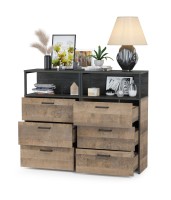 Трувор 13.307.02 Комод с ящиками + 13.307.02 Комод с ящиками, цвет дуб гранж песочный/интра, ШхГхВ 132х37х106,9 см.