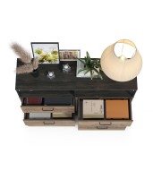 Трувор 13.307.02 Комод с ящиками + 13.307.02 Комод с ящиками, цвет дуб гранж песочный/интра, ШхГхВ 132х37х106,9 см.