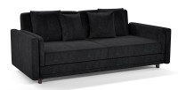 Диван прямой Лэнгли книжка черный велюр