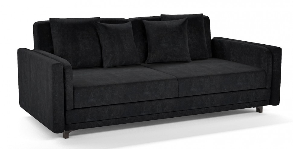 Диван прямой Лэнгли книжка черный велюр