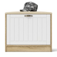 Прихожая П-6 Тумба, цвет дуб сонома/фасады МДФ белое дерево фрезеровка прованс, ШхГхВ 60х35х50 см.