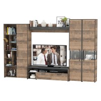 Трувор Гостиная 033, цвет дуб гранж песочный/интра, ШхГхВ 332,4х45,4х210 см., универсальная сборка