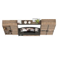 Трувор Гостиная 033, цвет дуб гранж песочный/интра, ШхГхВ 332,4х45,4х210 см., универсальная сборка