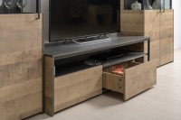 Трувор Гостиная 033, цвет дуб гранж песочный/интра, ШхГхВ 332,4х45,4х210 см., универсальная сборка