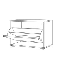 Куба Тумба 13.58, цвет дуб сонома/белый премиум, ШхГхВ 65х38,3х45,8 см.