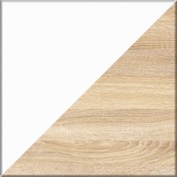 Мори Стол компьютерный МС-1 правый + Комод МК1200.3, цвет дуб сонома/белый, ШхГхВ 210,4х50х76,6 см., выдвижной ящик справа, НЕ универсальная сборка