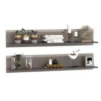 Сидней 16.486 Полка 2 штуки, цвет антрацит/МДФ веллюто капучино, ШхГхВ размер каждой полки в отдельности: 129,9х21,6х24 см.