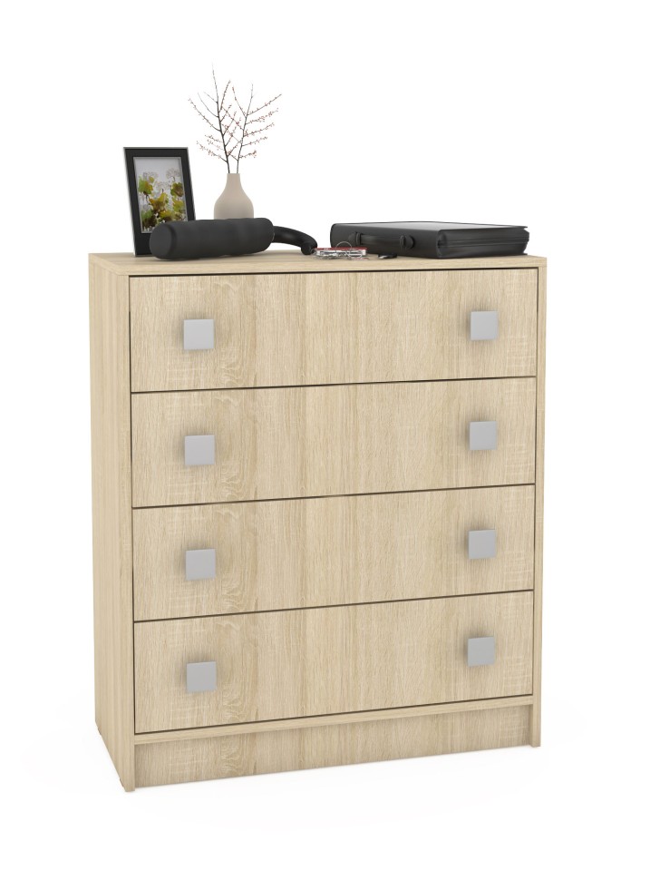 СНЯТО Глория 2 114 Комод, цвет дуб сонома, ШхГхВ 75х36х89 см.