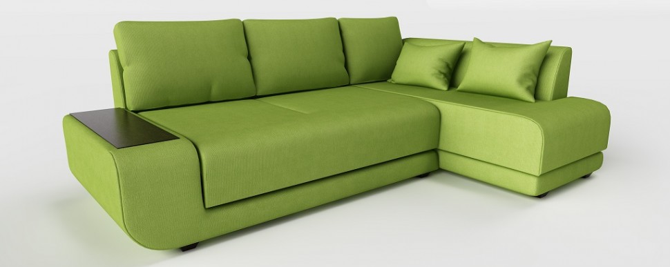 Диван угловой Нью-Йорк пума салатовый велюр