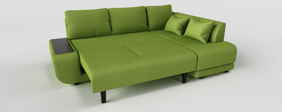 Диван угловой Нью-Йорк пума салатовый велюр