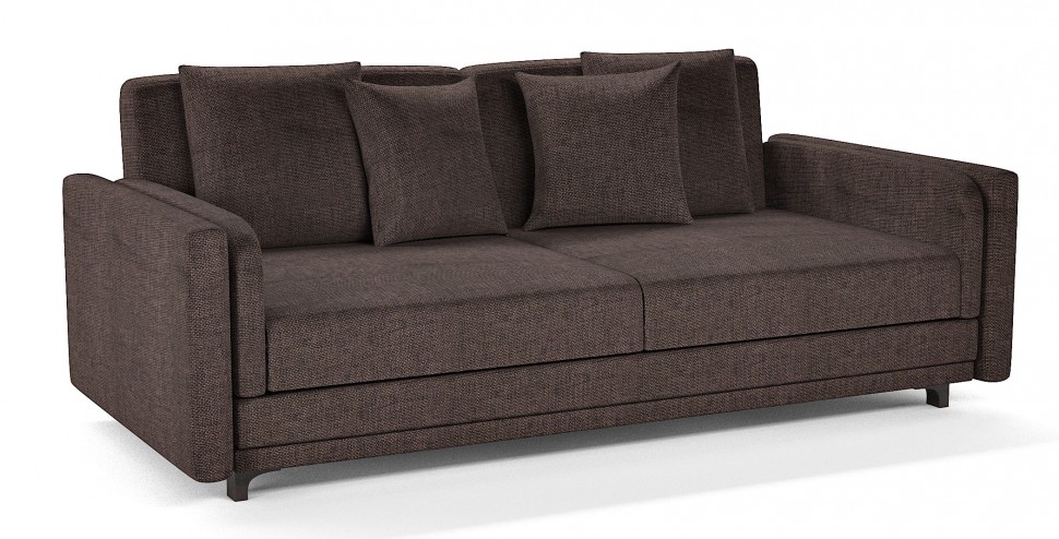 Диван прямой Лэнгли книжка коричневая рогожка