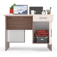 Два стола письменных С-МД-1-09, цвет ясень шимо светлый/ясень шимо тёмный, ШхГхВ 210х57х75 см., НЕ универсальная сборка