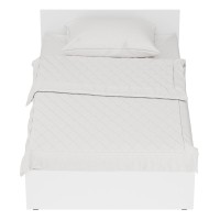 Стандарт Кровать 1200, цвет белый, ШхГхВ 123,5х203,5х70 см., сп.м. 1200х2000 мм., без матраса, основание есть