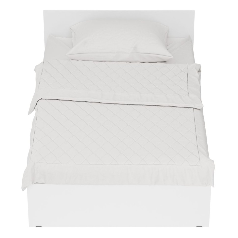 Стандарт Кровать 1200, цвет белый, ШхГхВ 123,5х203,5х70 см., сп.м. 1200х2000 мм., без матраса, основание есть