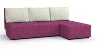 Угловой диван Сеул Люкс велюр розовый + белый
