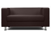 Диван офисный «БИТ» экокожа коричневый