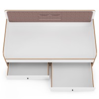 Вуди 11.02 Кровать цвет белый премиум/дуб крафт золотой/саванна латте, ШхГхВ 209,2х94,4х96,5 см, 900х2000 мм, б/м, осн. есть, матрас высотой до 200 мм