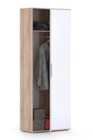 Куба Шкаф для одежды 13.137, цвет дуб сонома/белый премиум, ШхГхВ 81,4х38х210,6 см., универсальная сборка