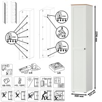 Остин Прихожая 10, цвет белый шагрень/дуб крафт золотой, ШхГхВ 120х54,3х229,6 см., универсальная сборка