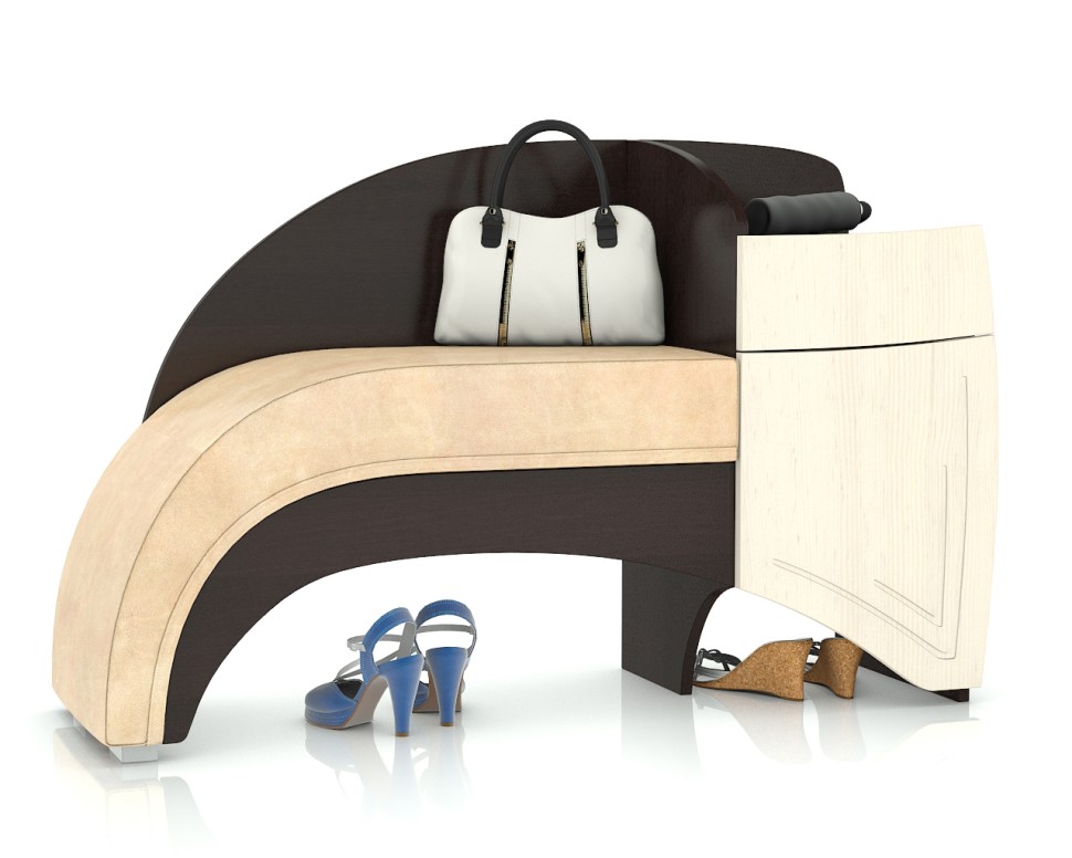 СНЯТО Диван 2-41.01вн.мдф(лен_бел) Оптимус (диван с тумбой справа), основа венге, дверки МДФ лён белый, сиденье бежевое, ШхГхВ 111х38х70 см.