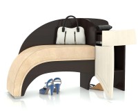 СНЯТО Диван 2-41.01вн.мдф(лен_бел) Оптимус (диван с тумбой справа), основа венге, дверки МДФ лён белый, сиденье бежевое, ШхГхВ 111х38х70 см.