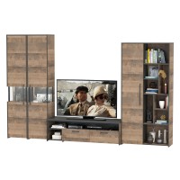 Трувор Гостиная 034, цвет дуб гранж песочный/интра, ШхГхВ 332,4х45,4х210 см., универсальная сборка