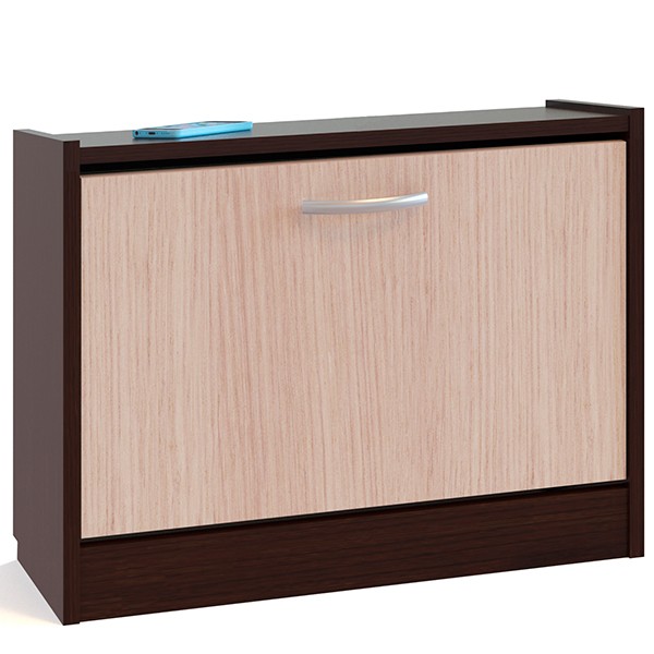 Прихожая Сокол ТО-21 тумба для обуви, цвет дуб венге/белёный дуб, ШхГхВ 60х22х45,1 см.