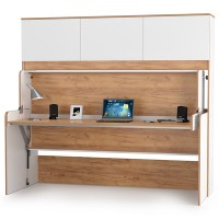 СНЯТО НСН Вуди 11.60 Кровать-трансформер, цвет белый премиум/дуб крафт золотой, 198,8х86,4х180,3 см, 800х1800 мм, б/м, осн. есть, матрас до 160 мм