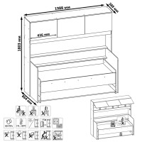 СНЯТО НСН Вуди 11.60 Кровать-трансформер, цвет белый премиум/дуб крафт золотой, 198,8х86,4х180,3 см, 800х1800 мм, б/м, осн. есть, матрас до 160 мм