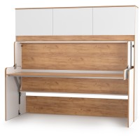 СНЯТО НСН Вуди 11.60 Кровать-трансформер, цвет белый премиум/дуб крафт золотой, 198,8х86,4х180,3 см, 800х1800 мм, б/м, осн. есть, матрас до 160 мм