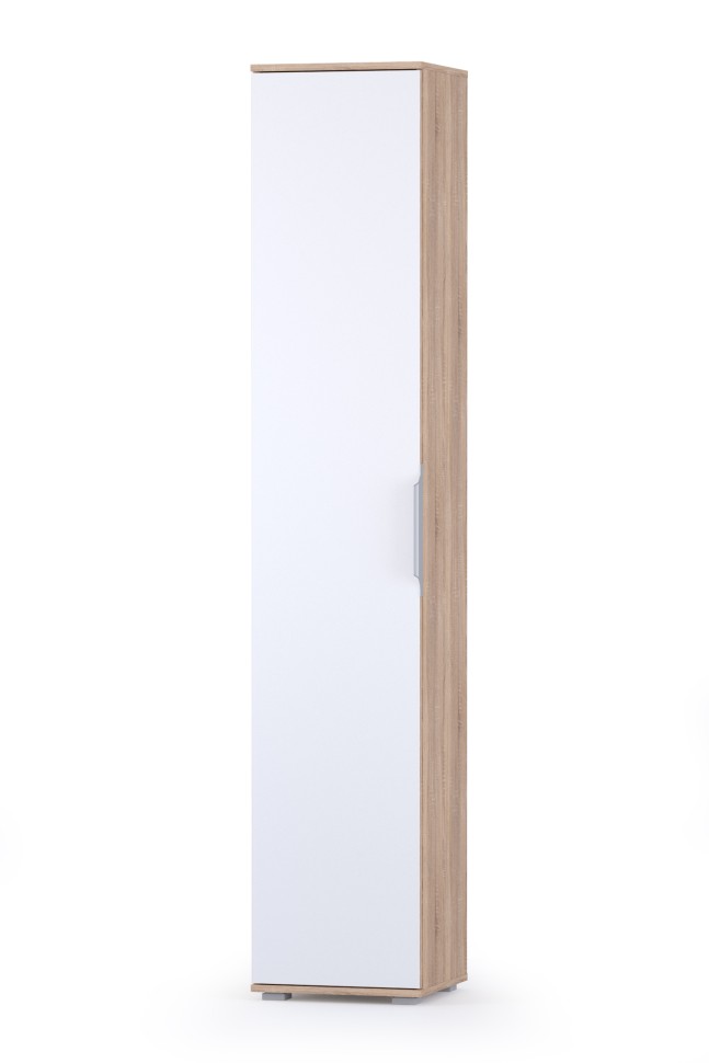 Куба Шкаф 13.29, цвет дуб сонома/белый премиум, ШхГхВ 40х38,3х210,6 см., универсальная сборка