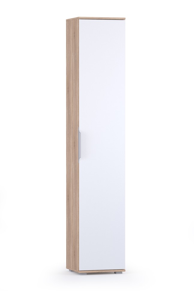 Куба Шкаф 13.29, цвет дуб сонома/белый премиум, ШхГхВ 40х38,3х210,6 см., универсальная сборка