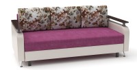 Диван прямой Марракеш еврокнижка розовый велюр+бежевая экокожа