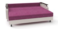Диван прямой Марракеш еврокнижка розовый велюр+бежевая экокожа