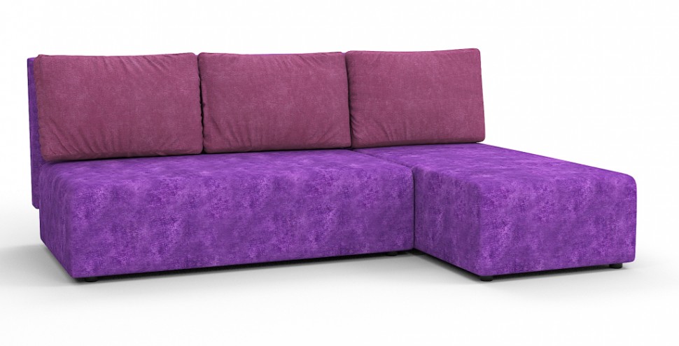 Угловой диван Сеул Люкс велюр фиолетовый + розовый