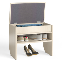 СНЯТО Тумба для обуви С-МД-ТО-09, цвет дуб, ШхГхВ 60х37х45 см., обувница с нишей и мягким сиденьем