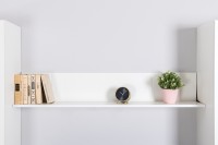 Валенсия Гостиная № 101, цвет ЛДСП белый шагрень/МДФ белый шагрень, ШхГхВ 243,2х38,4х225,2 см., ниша для ТВ 133х38х90 см.