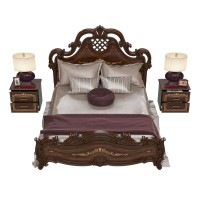 СНЯТО Грация СГ-04Ш Кровать 1600 + ортопед + две СГ-05 Тумбы, цвет орех тайский, ШхГхВ 300х220х155 см., 1600х2000 мм., б/м., орт есть, изг. шелк-я