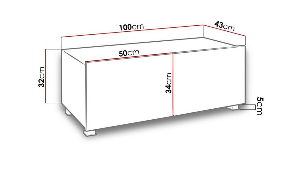 ТВ-тумба Порту 100 МДФ