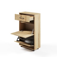 СНЯТО Прихожая Сокол ТП-2 тумба для обуви с выдвижным ящиком, цвет дуб делано, ШхГхВ 60х29х104 см.