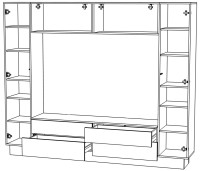 Гостиная Купертино МДФ (белая)