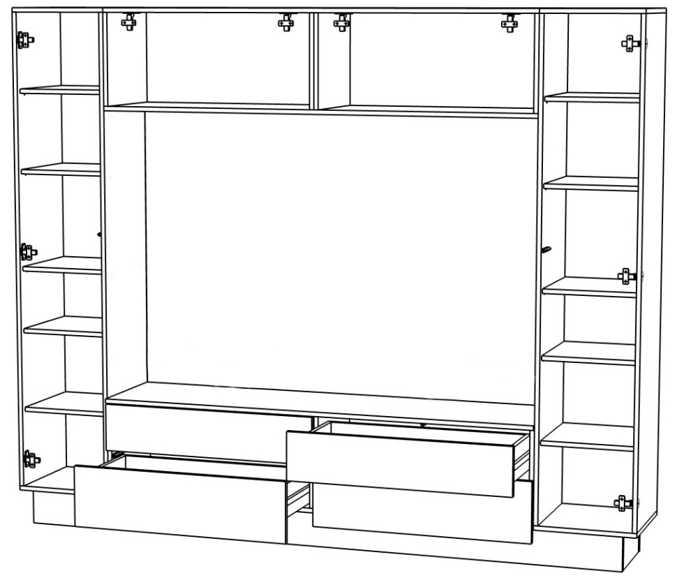 Гостиная Купертино МДФ (белая)